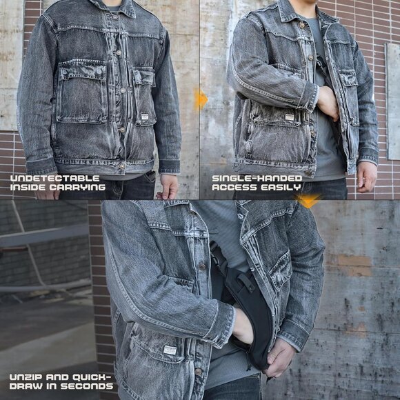 Tactical Crossbody Sling Bag,Concealed Carry Bag for Men Women,Anti Theft Crossb - Picture 3 of 7